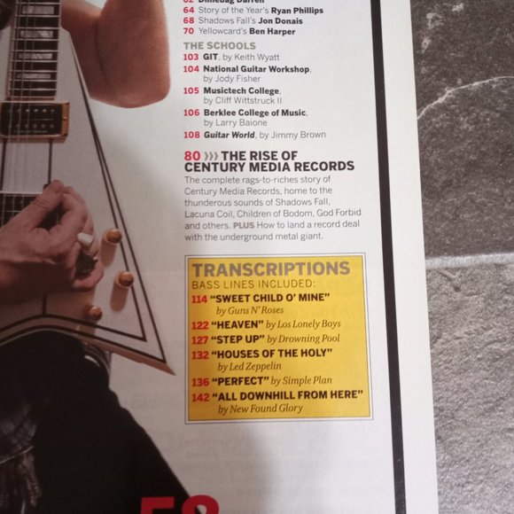 Guitar World Jul. 2004 Vol. 25 No. 7 Zakk Wylde's Guitar Boot Camp Magazine - Picture 8 of 10